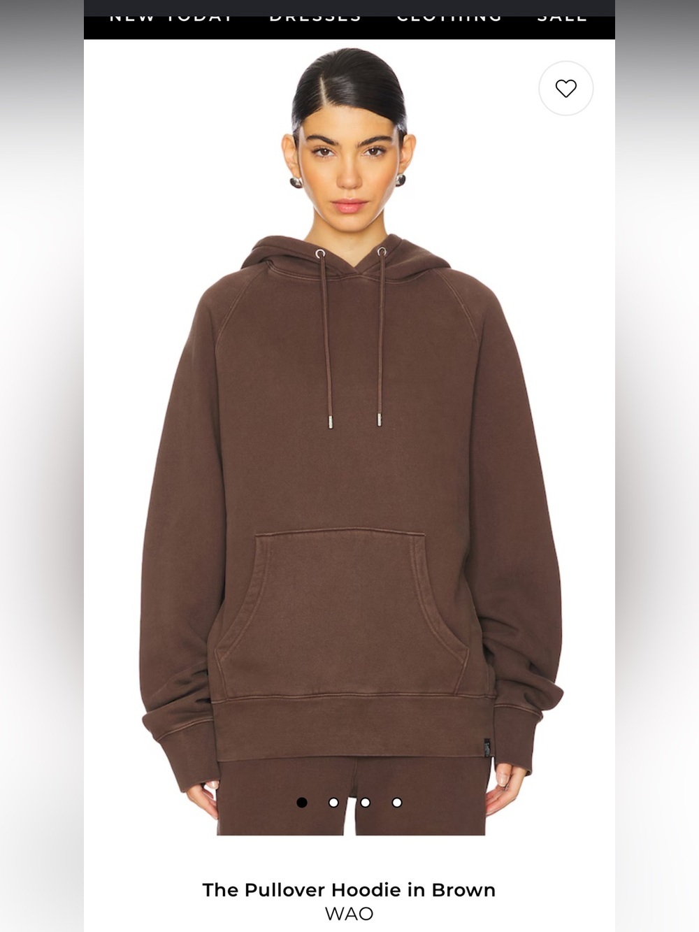 WAO The Pullover Hoodie - Brown  - Small Oversized